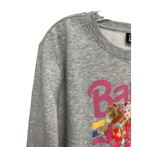 BARBIE Junior's 'Mountain Time" Retro Graphic Sweatshirt Size XL Gray - Picture 4 of 8